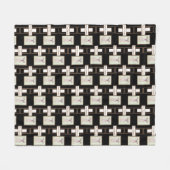 Morkie Dog fleece Blanket met tekst (Voorkant (Horizontaal))