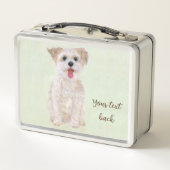 Morkie Dog Metal Lunch Box (Achterkant)