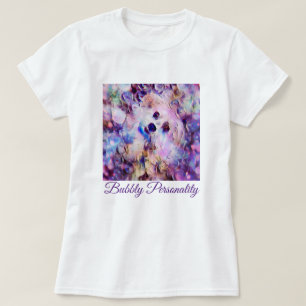 Morkie Dog Puppy Cute Bubbles Paars "T Shirt" T-shirt