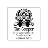 Morkie Dog, retouradres, Rubberstempel (Afrduk)