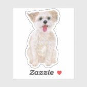 Morkie Dog vinylSticker, op maat gesneden Sticker (Vel)