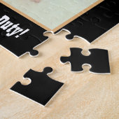 Morkie Funny Guard Dog Jigzaag Puzzle Legpuzzel (Zijkant)