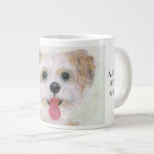 Morkie Hond Close-up Reuzen Koffiemok Extra Grote Beker