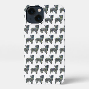Morkie Hond Leuk Silhouet Raster Wit iPhone 13 Hoesje