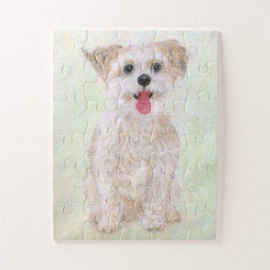 Morkie Hond Overmaatse Puzzel (Verticaal)