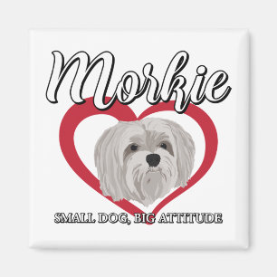Morkie - Kleine Hond Grote Attitude 3 Magneet