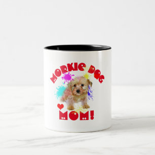 Morkie mam Hondenliefhebber beste hond mam ooit Tweekleurige Koffiemok