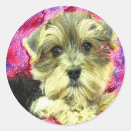 morkie ronde sticker