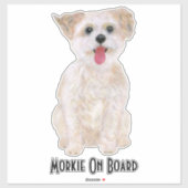 Morkie Vinyl Sticker met Tekst (Vel)