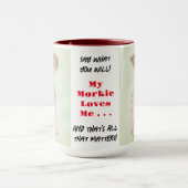 Morkie zeg wat je grote Mok zal doen (Midden)