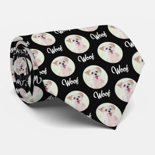 Morkie Zwart Stropdas Rond Afbeelding