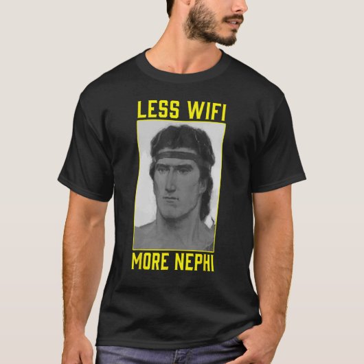 Mormon LDS Missionaris Minder Wifi Meer Nephi 3 T-shirt (Voorkant)