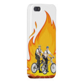 Mormon op Fire Iphone 4s Hoesje iPhone 5 Hoesje (Achterkant Rechts)