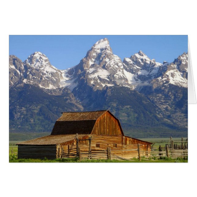 Mormon Row Barn met Teton Range (Voorkant Horizontaal)
