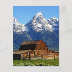 Mormon Row Barns, Wyoming Landscape Briefkaart