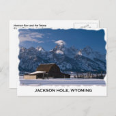 Mormon Row en Tetons Briefkaart (Voorkant / Achterkant)