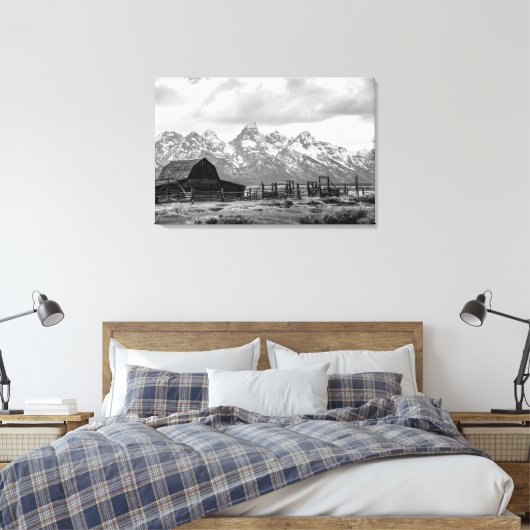 Mormon Row Grand Teton verpakt Canvas (Insitu (Slaapkamer))