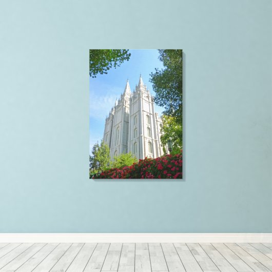 Mormon Temple Canvas Afdruk (Insitu (Houten vloer))