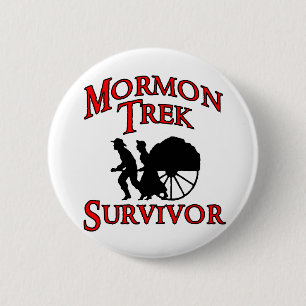 mormon tocht overlevende ronde button 5,7 cm