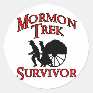 mormon tocht overlevende ronde sticker
