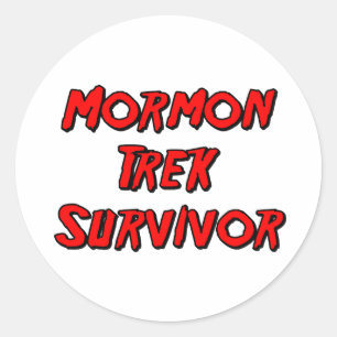Mormon Trek Survivor Ronde Sticker