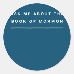 Mormon vraagt me wat het boek van het Mormon-ontwe Ronde Sticker