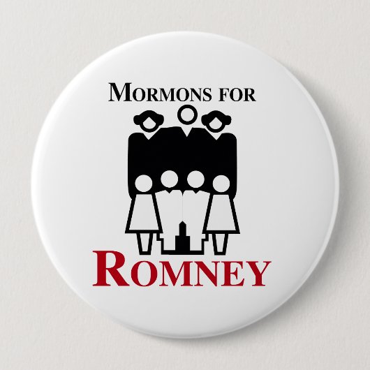 Mormons for Romney.png Ronde Button 4,0 Cm (Voorkant)