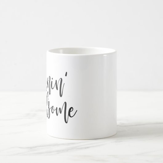 Mornin' Handsome Black Handwrited Script Koffiemok (Center)