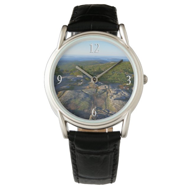 Morning atop Cadillac Mountain in Acadia Horloge (Voorkant)