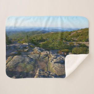Morning atop Cadillac Mountain in Acadia Sherpa Deken