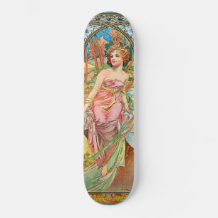 Morning Awakening door Alphonse Mucha Skateboard
