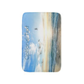 Morning Beach Seagulls Badmat (Voorkant Verticaal)