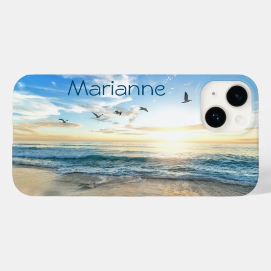 Morning Beach Seagulls Case-Mate iPhone Case (Achterkant (horizontaal))