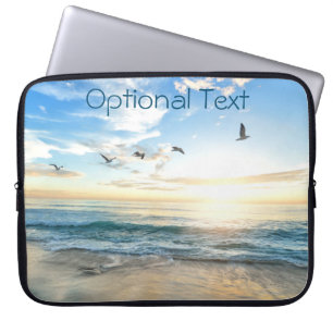 Morning Beach Seagulls Laptop Sleeve