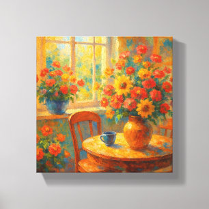 Morning Bliss - Toile Florale colorée