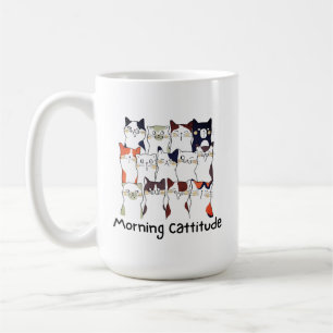 Morning Cattitude Amoureux de les chats Gift Mug