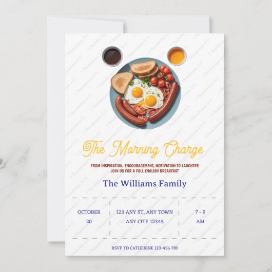 Morning Charge Fellowship Breakfast Invitation (Devant)