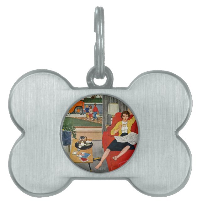 Morning Coffee Break Huisdieren Naamplaatje (voorkant)