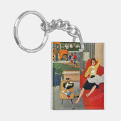 Morning Coffee Break Sleutelhanger (Voorkant Links)