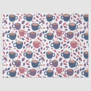 Morning Coffee Cute Pattern Pastel Colorful Gift Tissuepapier