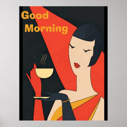 Morning Coffee Lady Posters (Voorkant)