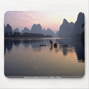 Morning crosson River Li, Guilin, China Muismat
