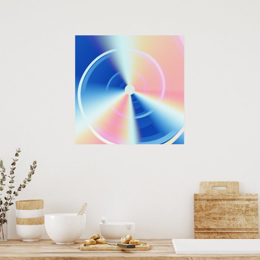 Morning Dawn Psychedelische Hypnotische Werveling Poster (Keuken)