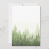 Morning Dew in de Bossen bruiloft uitnodiging (Achterkant)