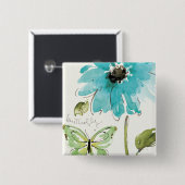 Morning Dew Vierkante Button 5,1 Cm (Voorkant /achterkant)