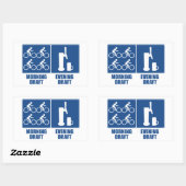 Morning Draft, Evening Draft Rechthoekige Sticker (Vel)
