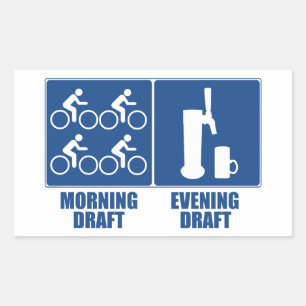 Morning Draft, Evening Draft Rechthoekige Sticker