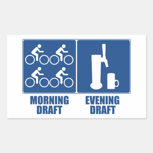 Morning Draft, Evening Draft Rechthoekige Sticker (Voorkant)