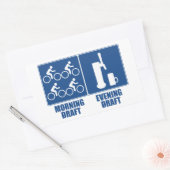 Morning Draft, Evening Draft Rechthoekige Sticker (Envelop)