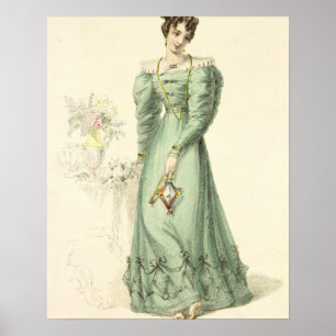 Morning Dress, mode bord van Ackermann's Repo Poster